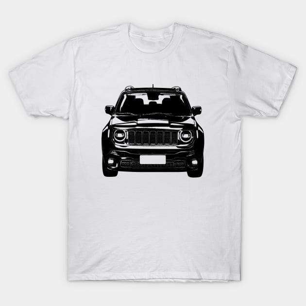 Jeep Renegade Sketch Art T-Shirt by KAM Std
